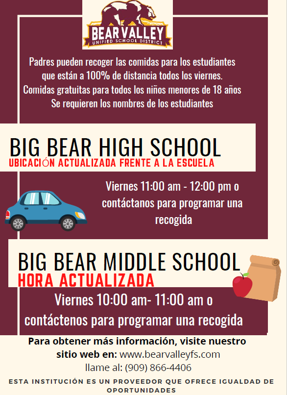 BVUSD Meal Flyer Distance Español.png